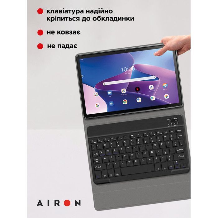Чохол до планшета AirOn Premium Lenovo Tab M10 Plus 3rd Gen 2022 10.6 " BT Keyboard (4822352781084) зображення 10