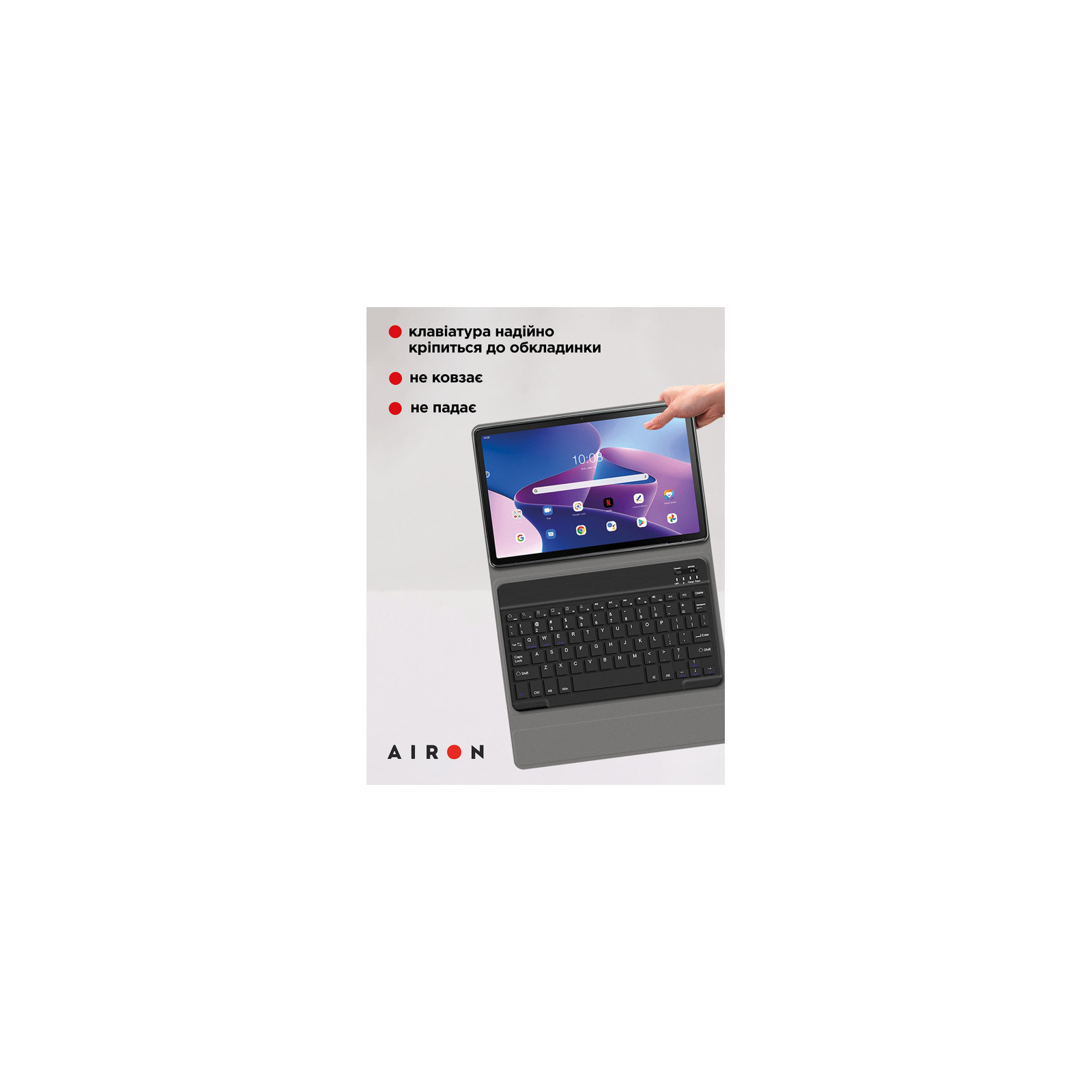 Чохол до планшета AirOn Premium Lenovo Tab M10 Plus 3rd Gen 2022 10.6 " BT Keyboard (4822352781084) зображення 10