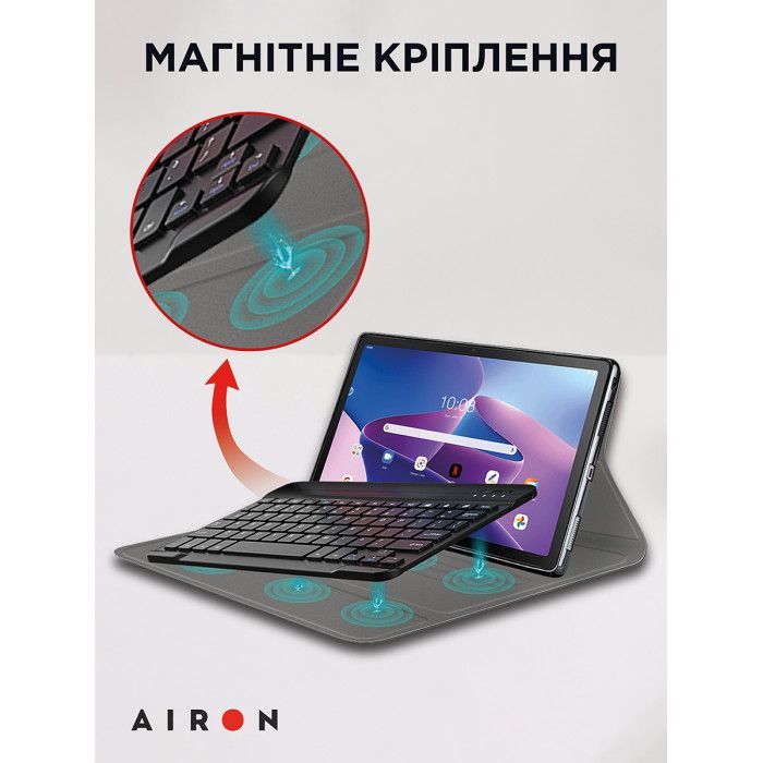 Чохол до планшета AirOn Premium Lenovo Tab M10 Plus 3rd Gen 2022 10.6 " BT Keyboard (4822352781084) зображення 9
