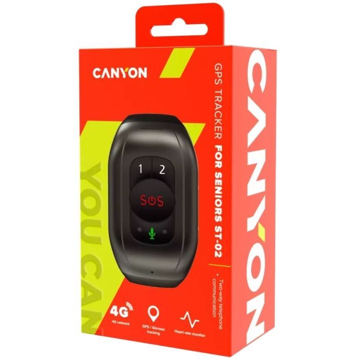 Фітнес браслет Canyon CNE-ST02BB для людей похилого віку з функцією SOS (CNE-ST02BB) зображення 5