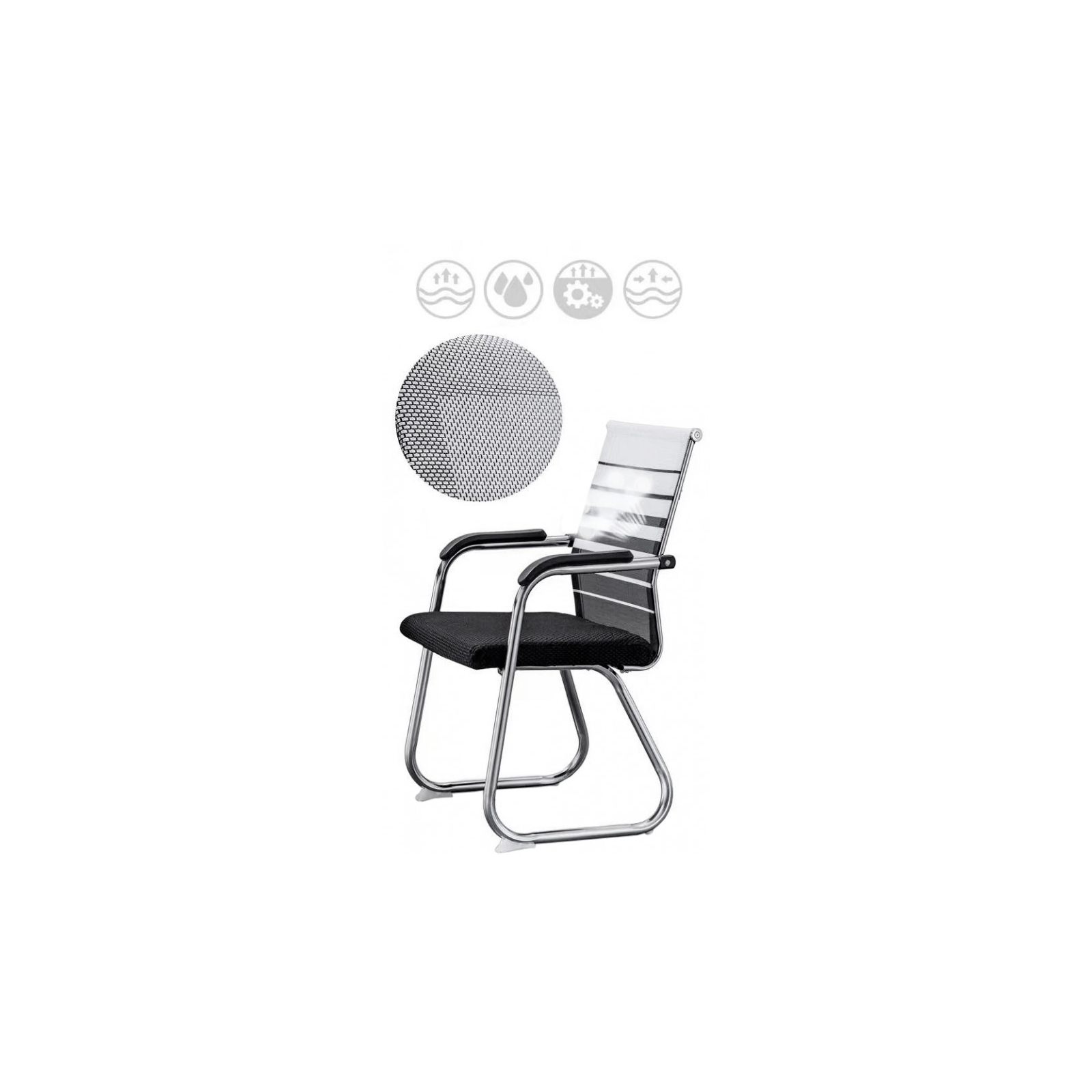 Офисное кресло GT Racer B-4029 White/Gray/Black изображение 4