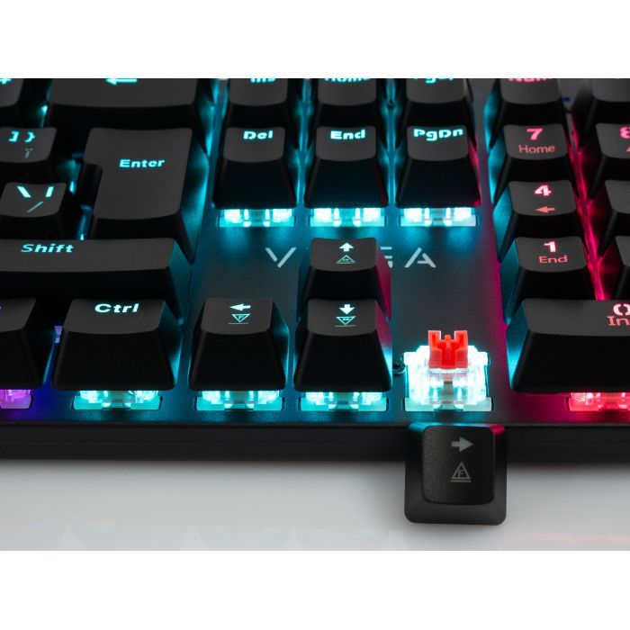 Клавиатура Vinga KBGM-100 LED Blue Switch USB Black (KBGM-100 Black) изображение 7