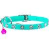 Ошейник для животных WAUDOG GLAMOUR "Цветочек" с резинкой и стразами для кошек (ментоловый) (325513) изображение 2