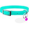Ошейник для животных WAUDOG GLAMOUR "Цветочек" с резинкой и стразами для кошек (ментоловый) (325513)