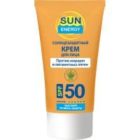 Средство от загара Sun Energy Солнцезащитный крем для лица против пигментных пятен SPF 50 30 мл (4823015928925)