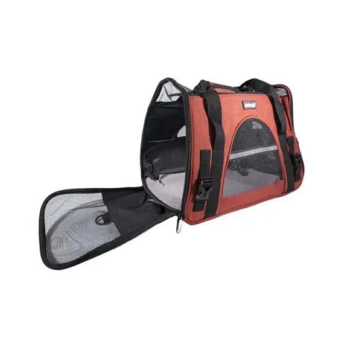 Переноска для животных AnimAll HJ-8003 мягкая 48х25х33 см бордовая (2000981206246) изображение 3