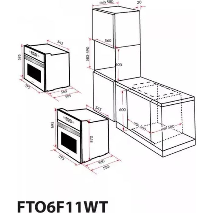 Духовой шкаф Weilor FTO6F11WT изображение 12