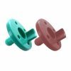 Пустышка MinikOiOi силиконовая 100% BASICS Аqua Green / Velvet Ros 2шт (101030004)