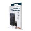 Концентратор Gembird USB 2.0 4 ports (UHB-U2P4P-01) изображение 5