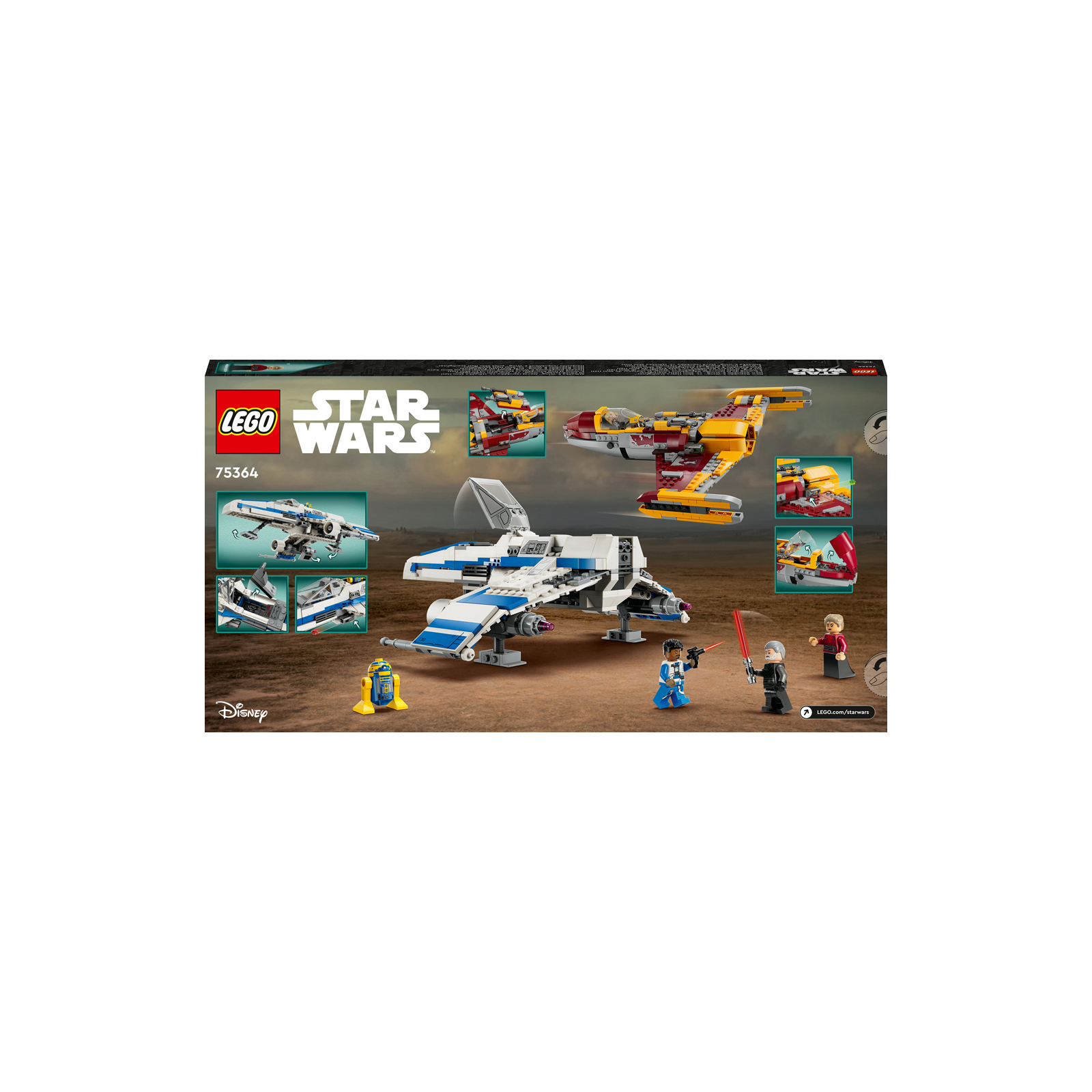 Конструктор LEGO Star Wars Истребитель Новой Республики E-Wing против Звездного истребителя Шин Хати 1056 деталей (75364) изображение 10