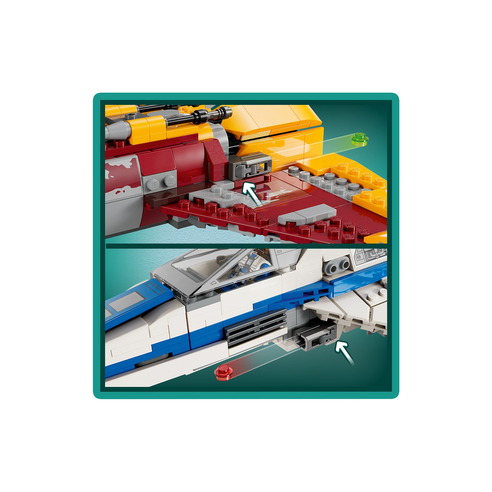 Конструктор LEGO Star Wars Истребитель Новой Республики E-Wing против Звездного истребителя Шин Хати 1056 деталей (75364) изображение 6