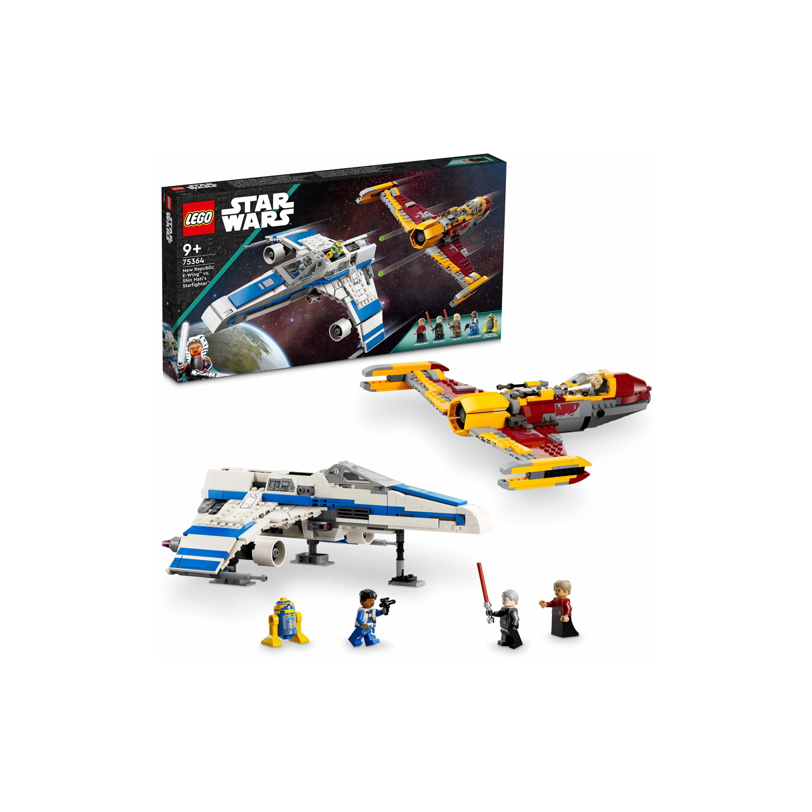 Конструктор LEGO Star Wars Истребитель Новой Республики E-Wing против Звездного истребителя Шин Хати 1056 деталей (75364) изображение 9