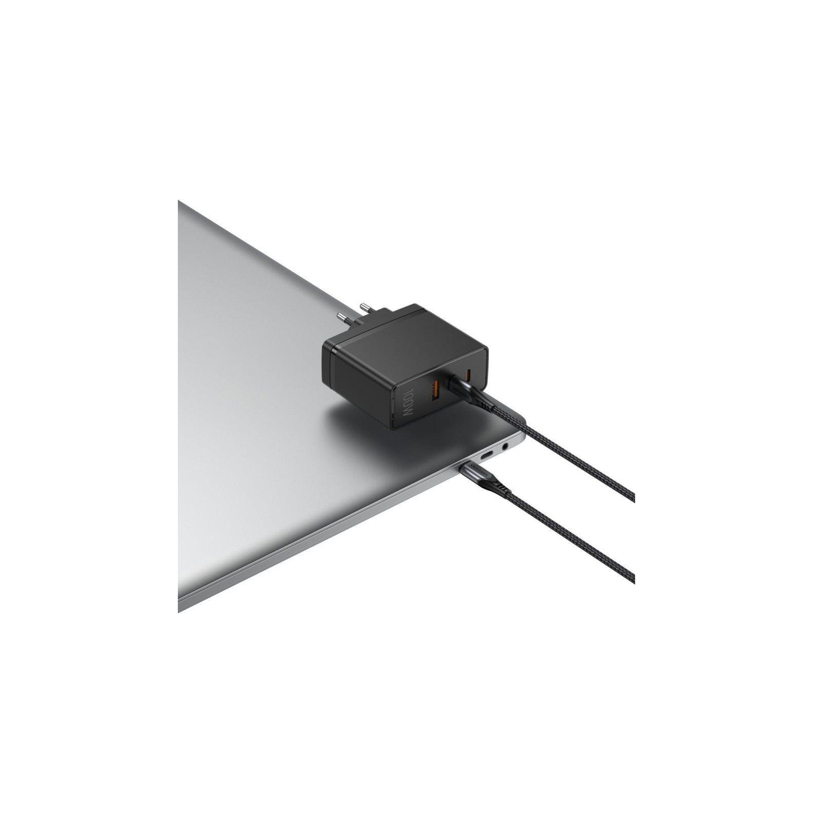 Зарядний пристрій Vention 3xUSB 100W GaN (2хUSB-C+USB-A) black (FEGB0-EU) зображення 3