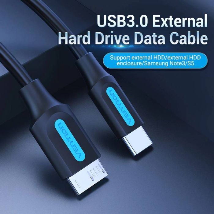 Дата кабель USB-C to Micro BM 0.5m 2A Vention (CQABD) изображение 3