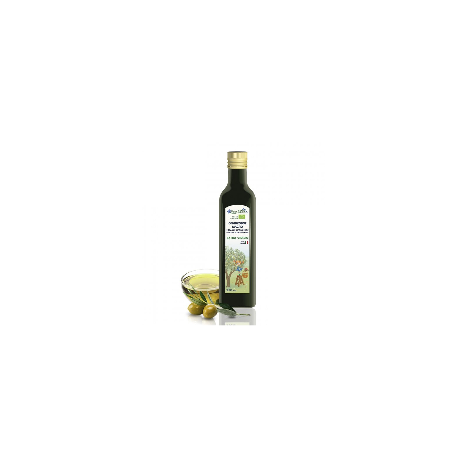 Масло Fleur Alpine Оливковая нерафинированная первого холодного отжима Extra Virgin 250 мл (1284104) изображение 3