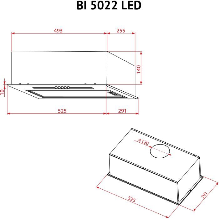 Витяжка кухонна Perfelli BI 5022 I LED зображення 11