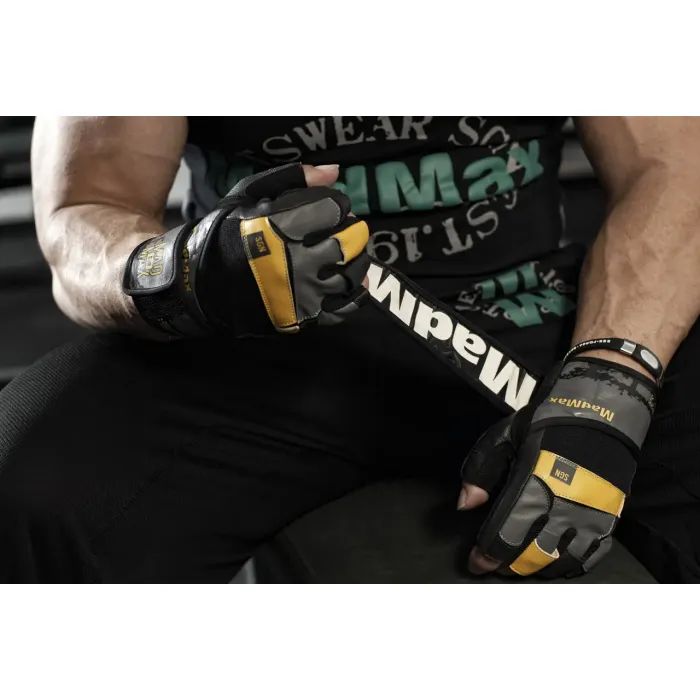 Перчатки для фитнеса MadMax MFG-880 Signature Black/Grey/Yellow XL (MFG-880_XL) изображение 10