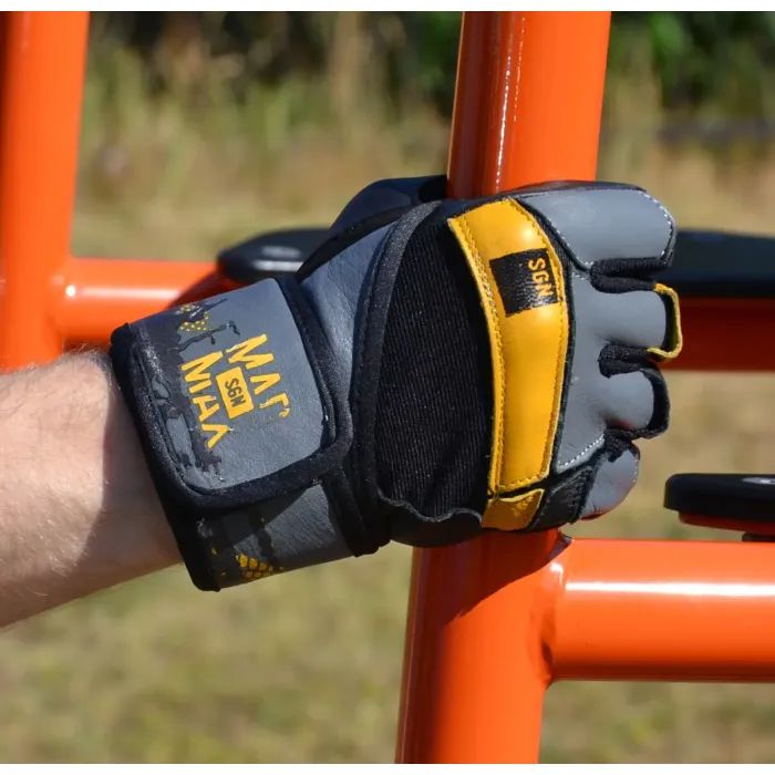 Перчатки для фитнеса MadMax MFG-880 Signature Black/Grey/Yellow XL (MFG-880_XL) изображение 5