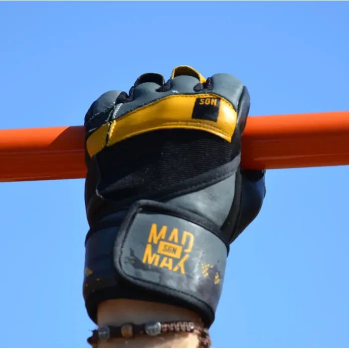 Перчатки для фитнеса MadMax MFG-880 Signature Black/Grey/Yellow XL (MFG-880_XL) изображение 8