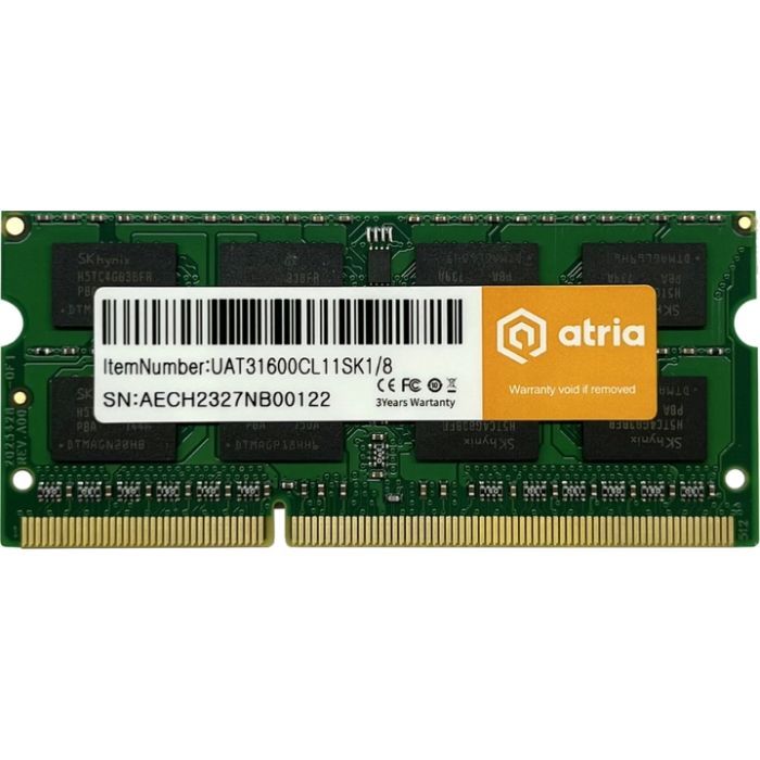 Модуль памяти для ноутбука SoDIMM DDR3 4GB 1600 MHz ATRIA (UAT31600CL11SK1/4)