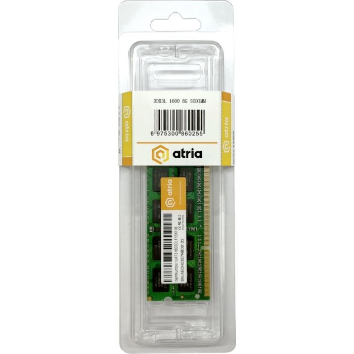 Модуль памяти для ноутбука SoDIMM DDR3 4GB 1600 MHz ATRIA (UAT31600CL11SK1/4) изображение 3