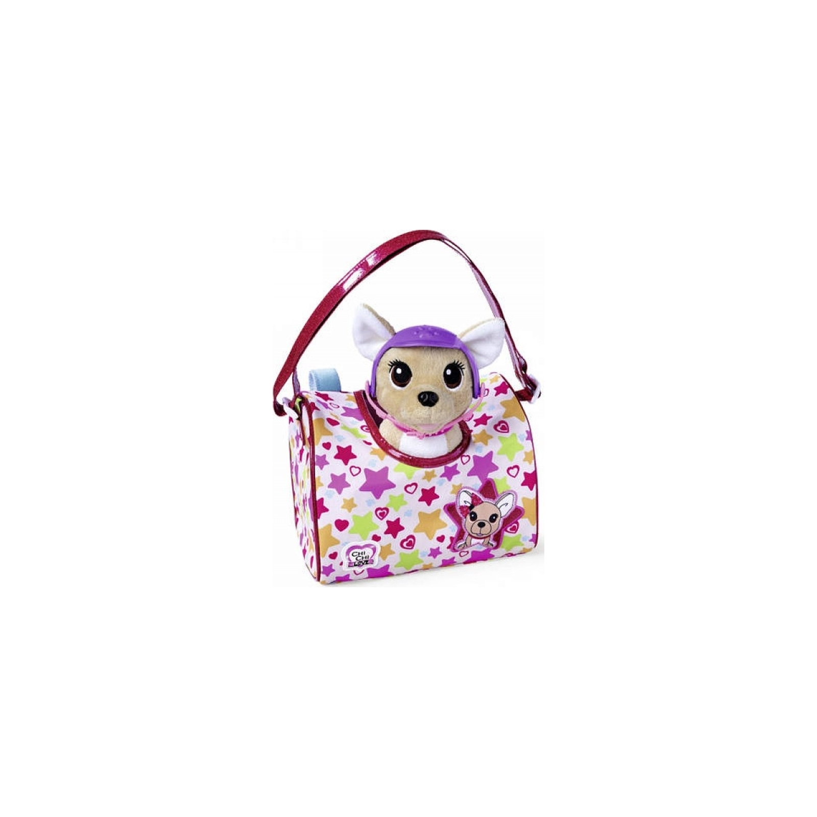 М'яка іграшка Chi Chi Love Собачка Перевезення з сумочкою та захисним шоломом 20 см (5890036) зображення 2