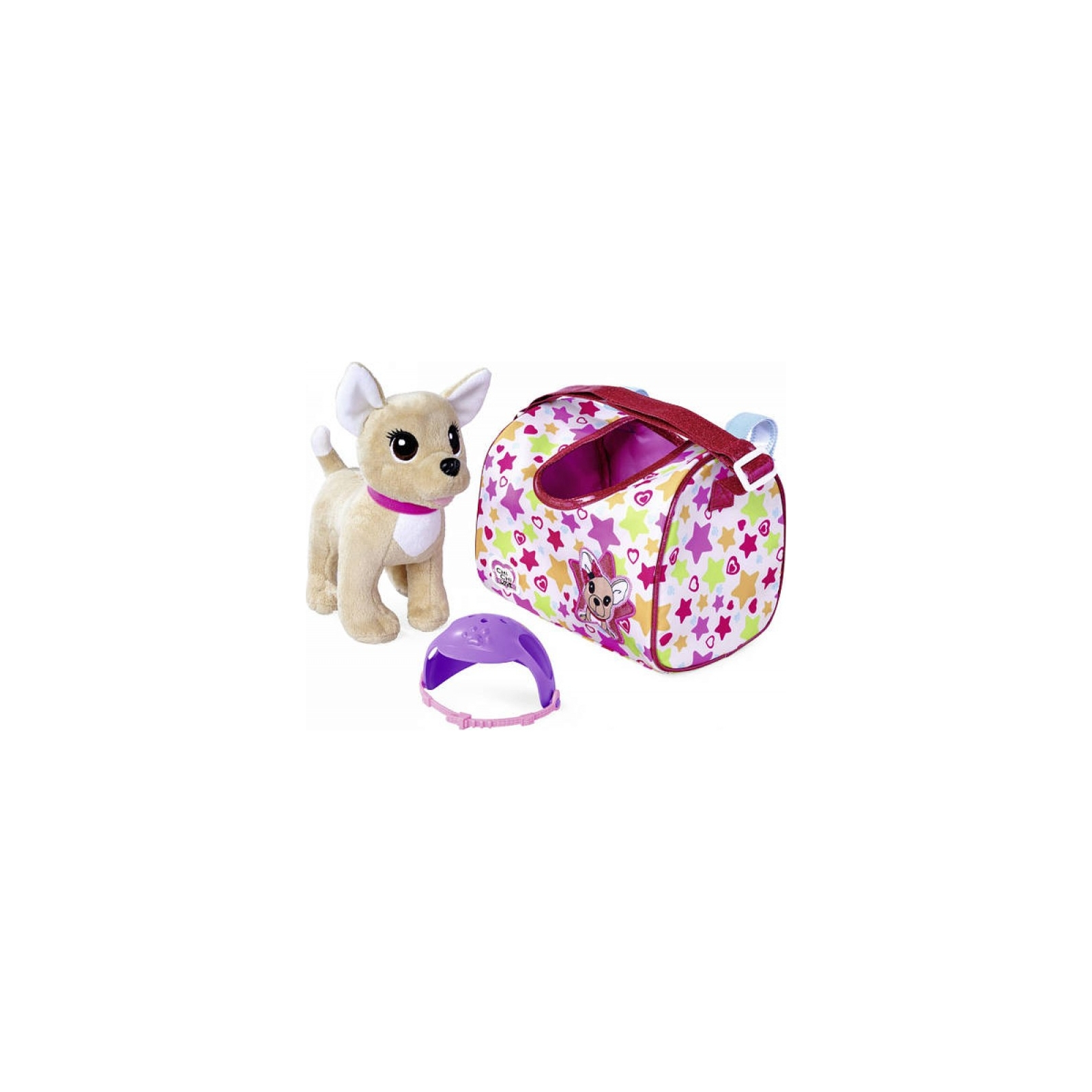 М'яка іграшка Chi Chi Love Собачка Перевезення з сумочкою та захисним шоломом 20 см (5890036) зображення 4