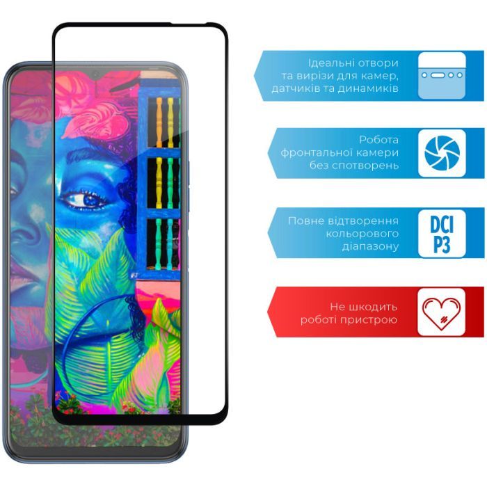 Скло захисне ACCLAB Full Glue Tecno Spark 8p (1283126533136) зображення 5