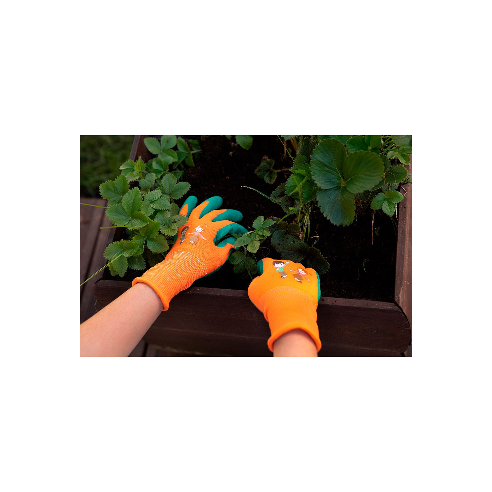 Защитные перчатки Neo Tools детские латекс, полиэстер, дышащая верхняя часть, р.5, оранжевый (97-644-5) изображение 5