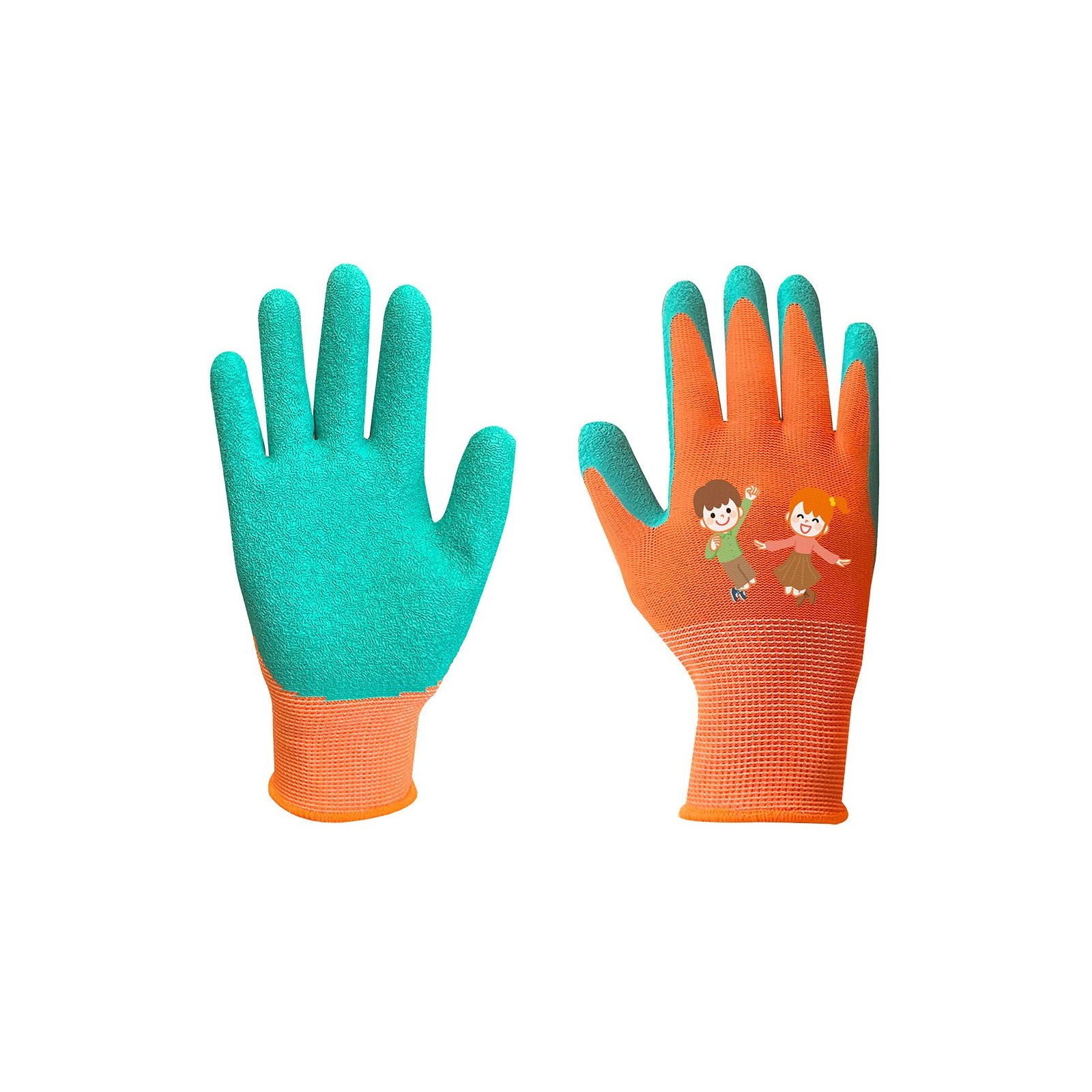 Захисні рукавиці Neo Tools дитячі латекс, поліестер, дихаюча верхня частина, р.4, помаранчевий (97-644-4)