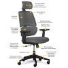 Офисное кресло Mealux Leo Air Dark Grey (Y-543 KBG) изображение 9