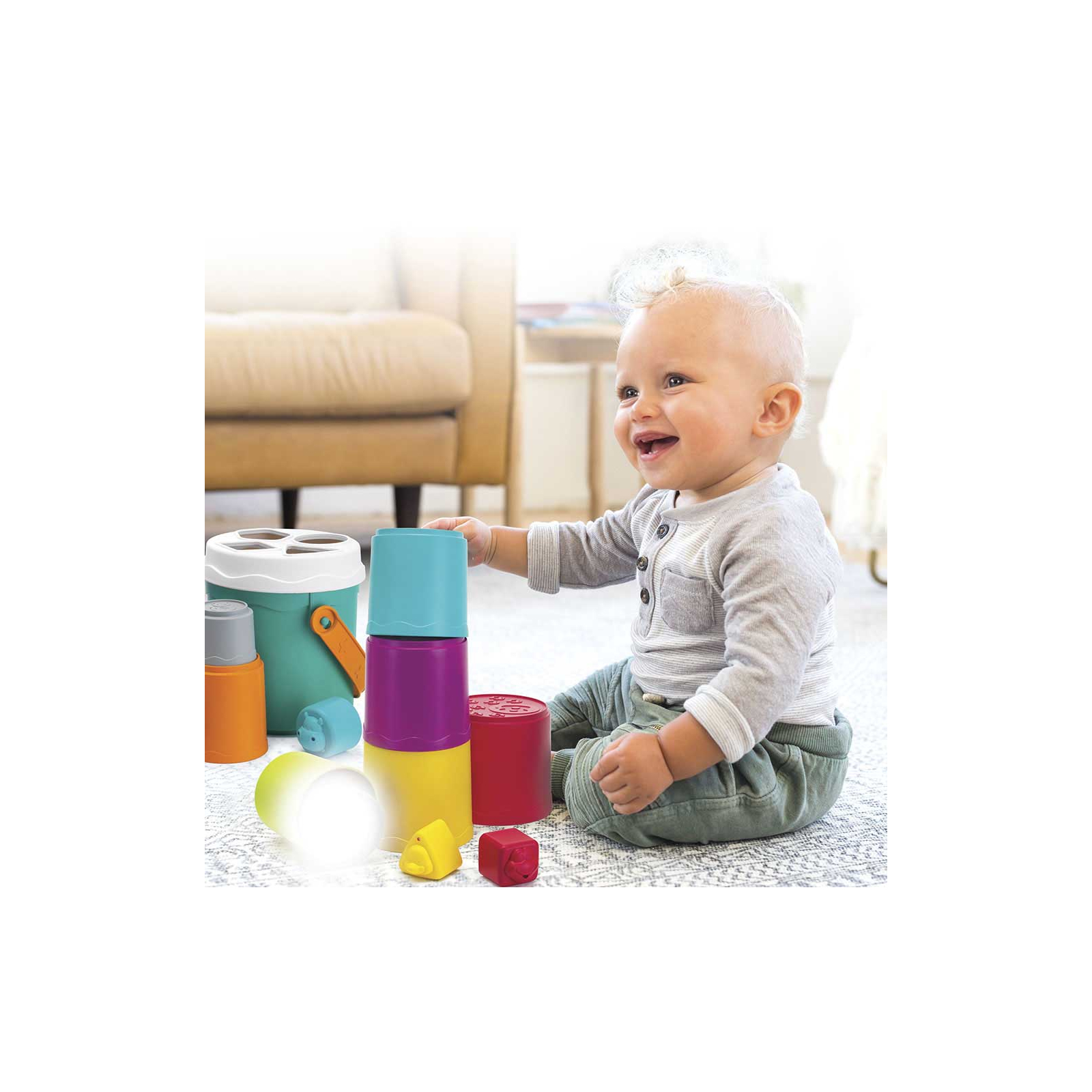 Развивающая игрушка Infantino сортер Радужная башня (315093I) изображение 3