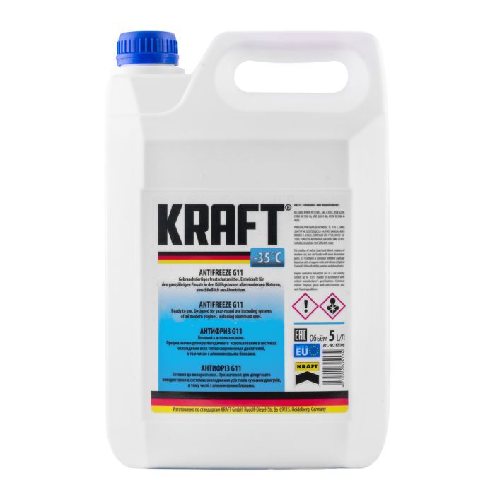Антифриз KRAFT G11 -35 (синий) 5л (KF106)