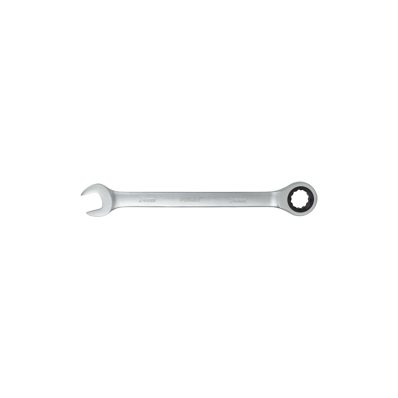 Ключ Sigma рожково-накидной с трещеткой 22мм CrV polished (6022221)