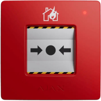 Фото - Охранный датчик Ajax Кнопка тривоги  Manual Call Point Червона Manual Call Point RED 