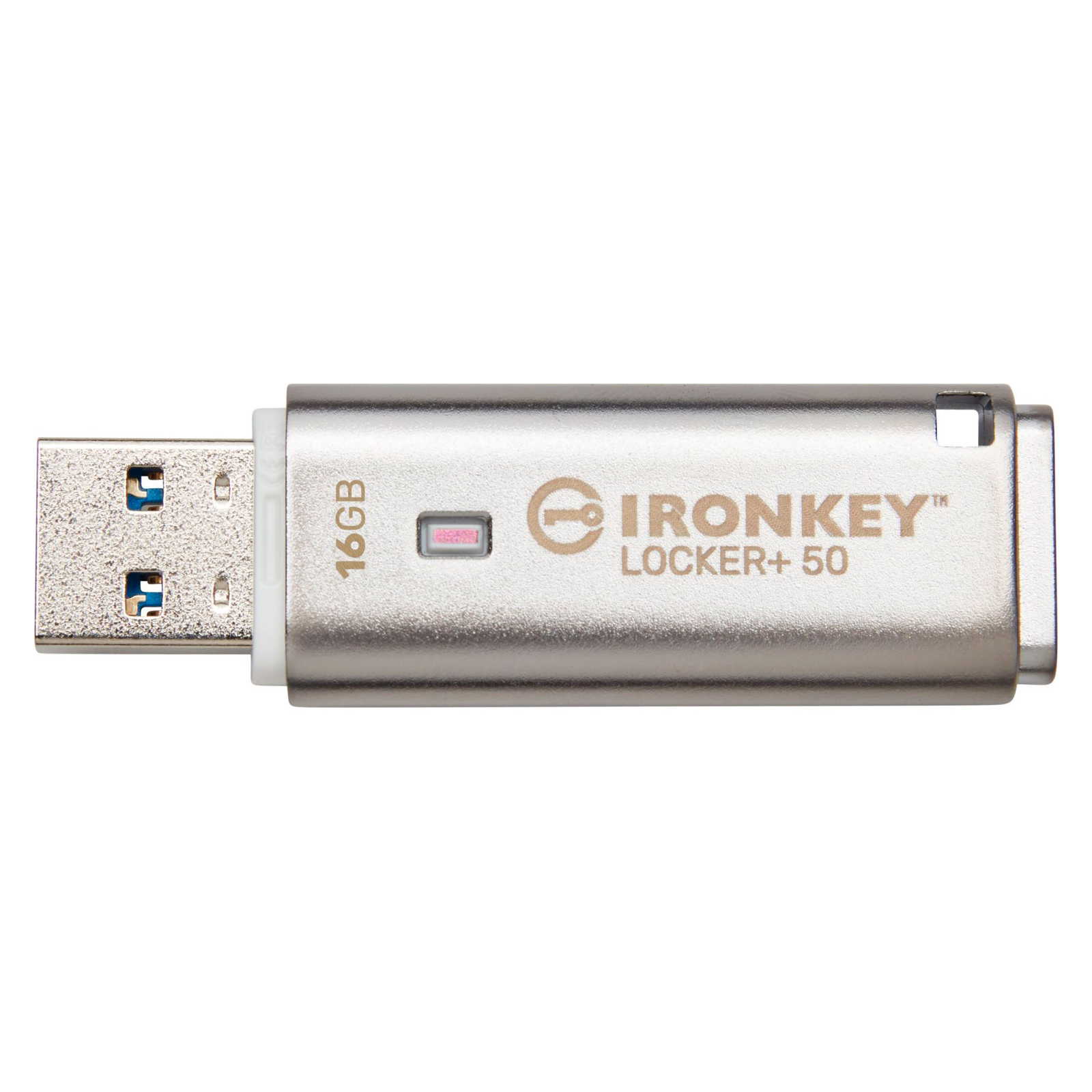 USB флеш накопитель Kingston 16GB IronKey Locker Plus 50 AES Encrypted USB 3.2 (IKLP50/16GB) изображение 4