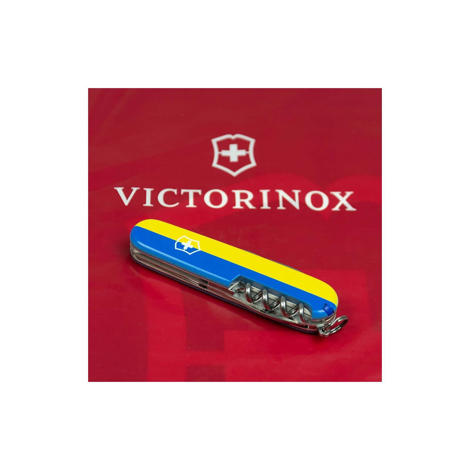 Нож Victorinox Spartan Ukraine 91 мм Тризуб готичний синьо-жовтий (1.3603.2_T0636u) изображение 4