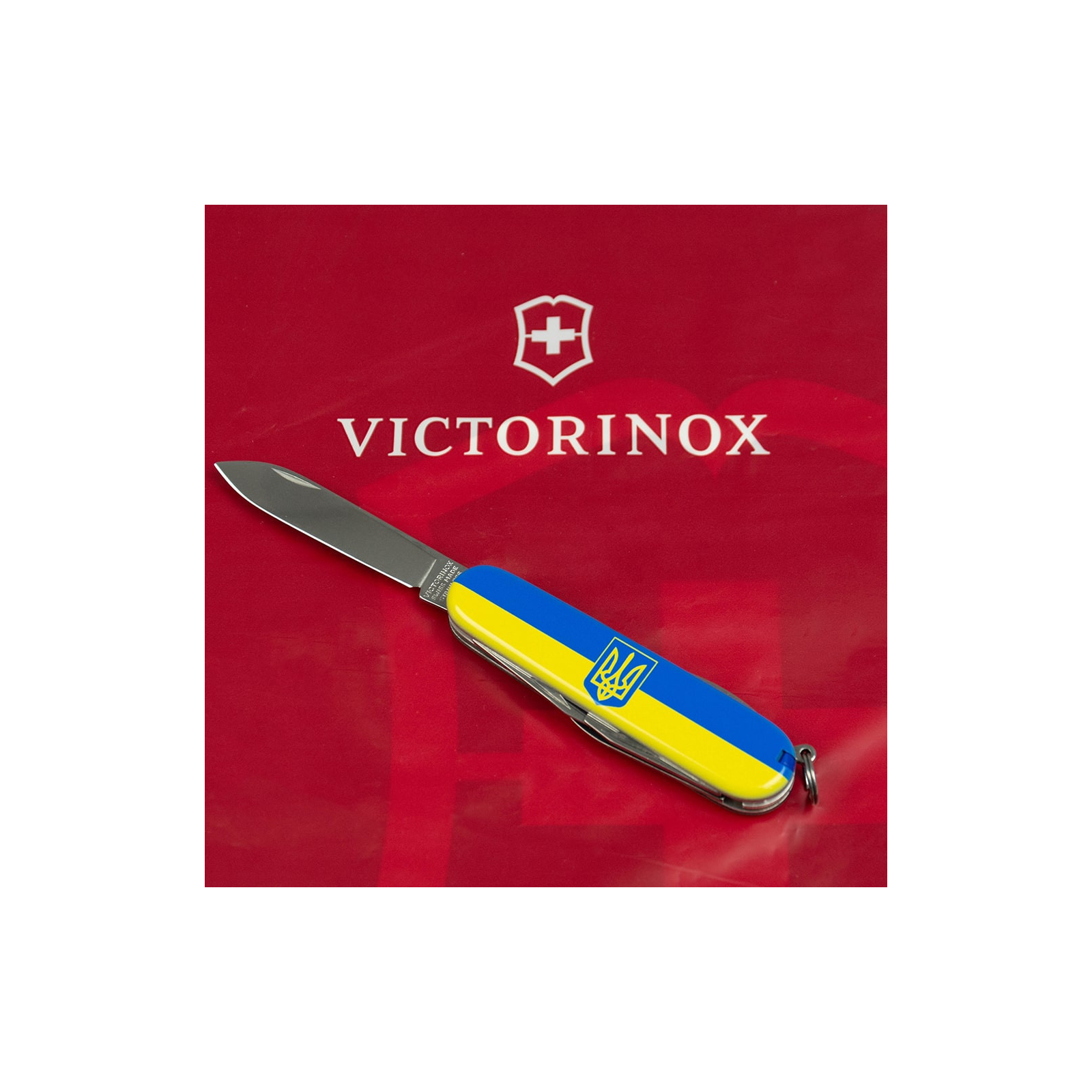 Ніж Victorinox Spartan Ukraine 91 мм Тризуб готичний синьо-жовтий (1.3603.7_T0637u) зображення 5