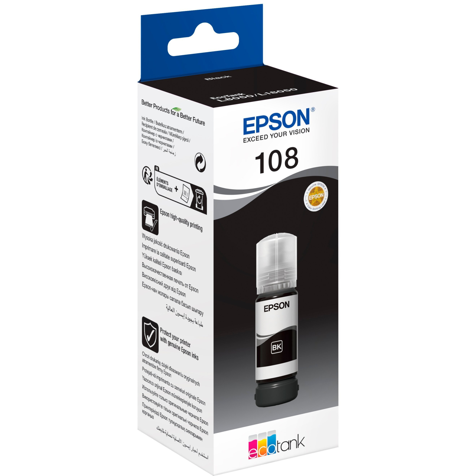 Контейнер з чорнилом Epson 108 EcoTank L8050/L18050 light magenta (C13T09C64A)