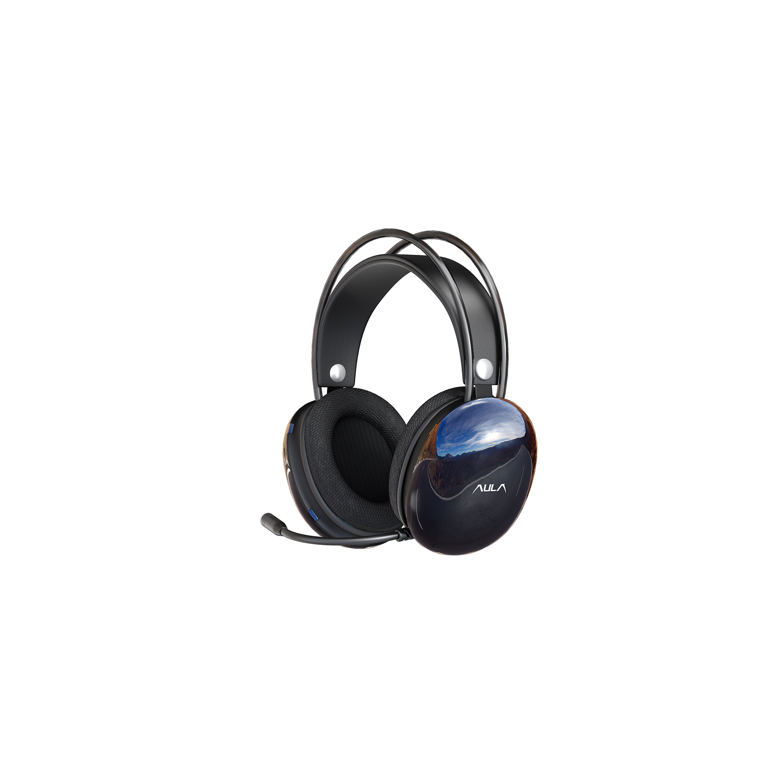 Навушники Aula S505 RGB Transparent Gaming Headset Black (6948391235479)