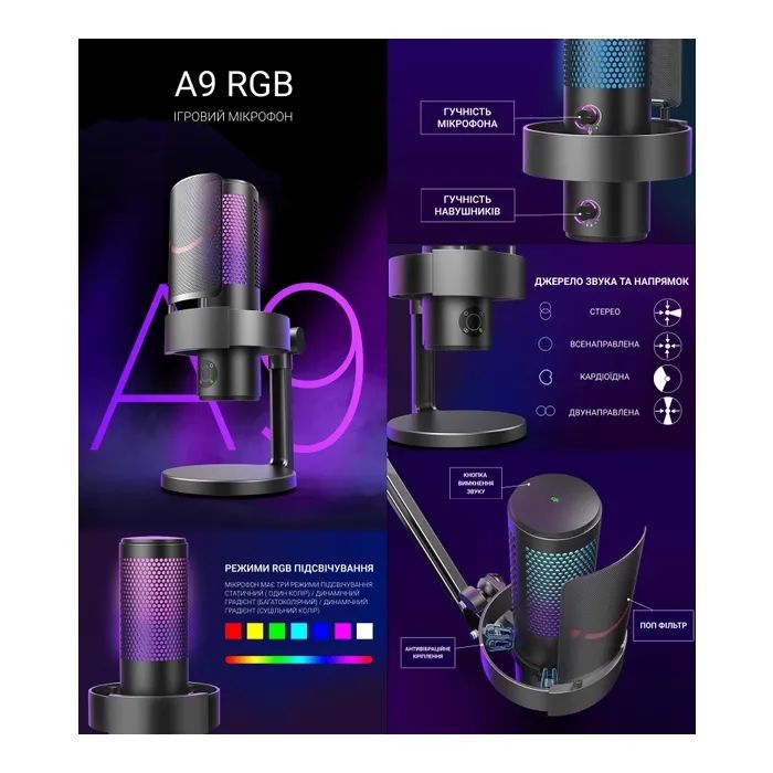 Микрофон Fifine A9 Black (A9) изображение 6