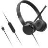 Наушники Lenovo USB-A Wired Stereo On-Ear Black (4XD1K18260) изображение 5