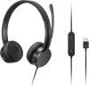 Наушники Lenovo USB-A Wired Stereo On-Ear Black (4XD1K18260)