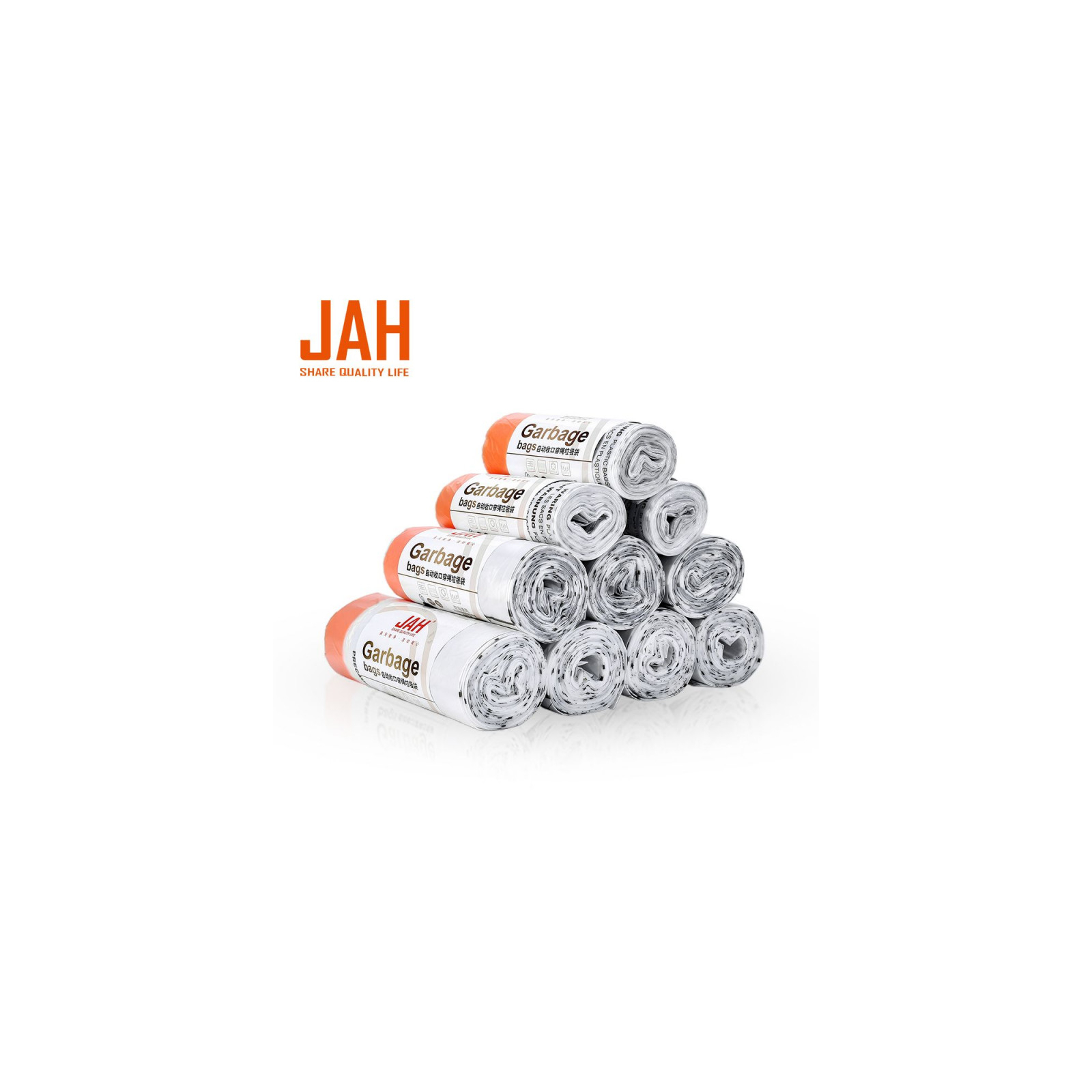 Пакеты для мусора JAH Для ведер до 50 л (65x85 см) с затяжками 15 шт. (6306) изображение 4