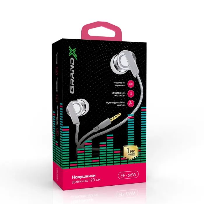 Наушники Grand-X EP-66B Black (EP-66B) изображение 2