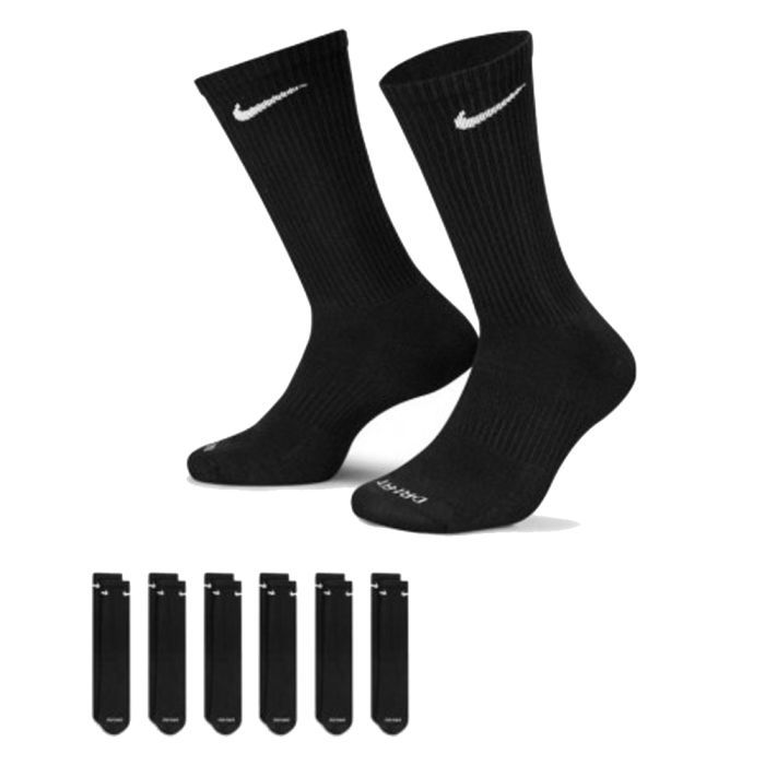 Шкарпетки Nike U NK ED PLS CSH CRW 6PR-132 SX6897-010 38-42 6 пар Чорні (888408258731) зображення 2