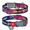 Ошейник для животных WAUDOG Nylon с QR-паспортом "Космос. Ракета" пластиковый фастекс XL (4504-0125)