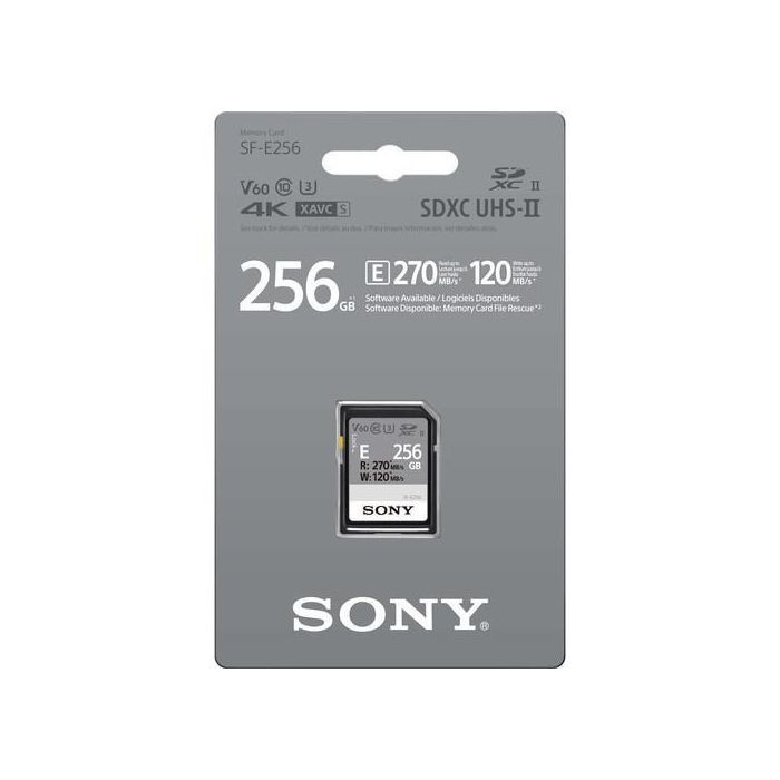Карта памяти Sony 256GB SDXC class 10 UHS-II U3 V60 (SFE256.ET4) изображение 2
