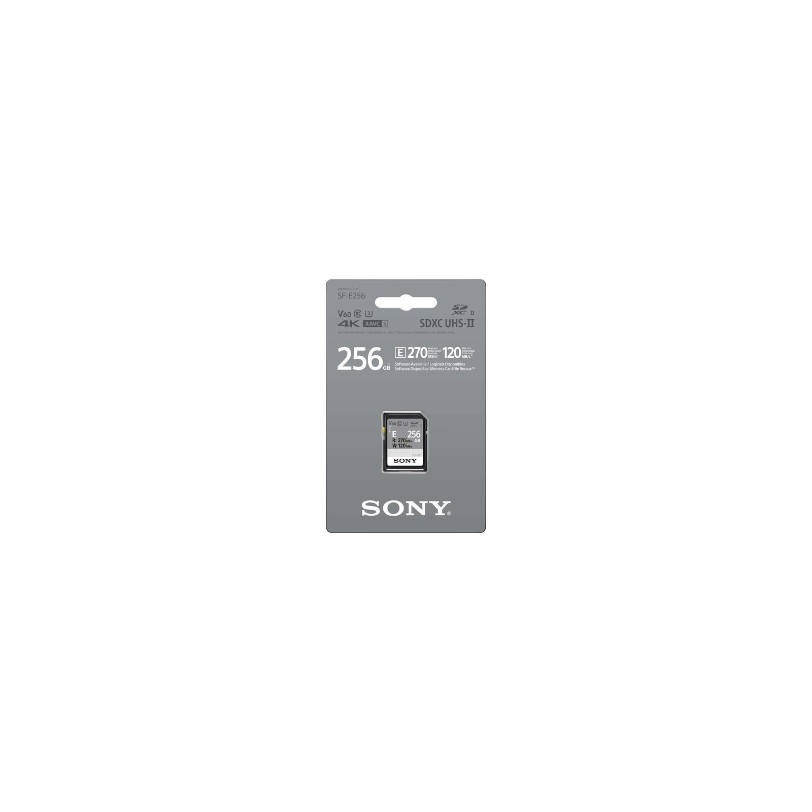 Карта пам'яті Sony 256GB SDXC class 10 UHS-II U3 V60 (SFE256.ET4) зображення 2