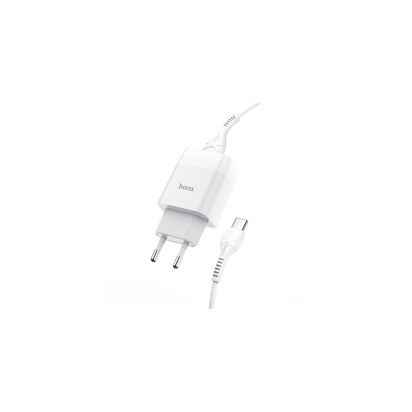 Зарядний пристрій HOCO C73A Glorious dual port charger set(Type-C) White (6931474713070) зображення 3